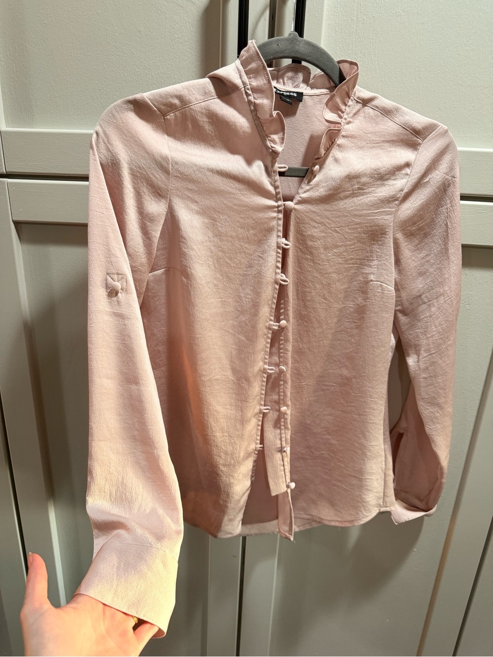 Express Silk Baby Pink Blouse